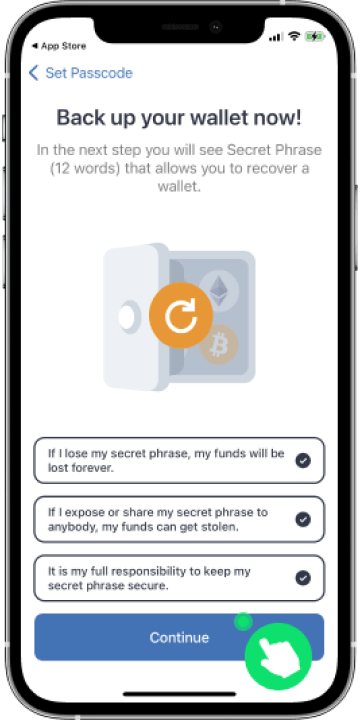Crear una copia de seguridad de tu billetera