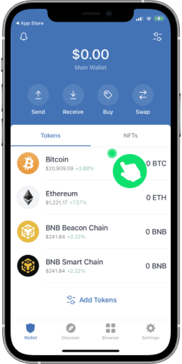 Seleccionar una criptomoneda